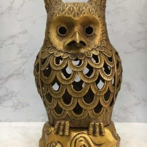 lư đốt trầm cú mèo bằng đồng