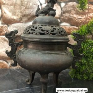 lư xông trầm đỉnh nghê theo lối cổ