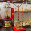 Cột cờ bằng đồng mạ vàng 24k